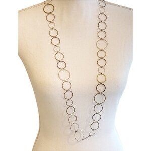 RLM Studio Brass Gold Copper Circle Necklace Multi Sized Hoops 925 NWT